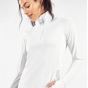 Fabletics Rosalia Performance Long-Sleeve Top - White, Women’s XL